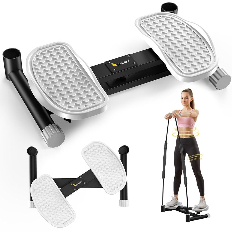 OWLSKY Waist Twister Machine Exercise, Ab Twist Board with 330 lbs Weight Capacity, Abs Workout, 20dB Home Gym Equipment for Women Men (Black)