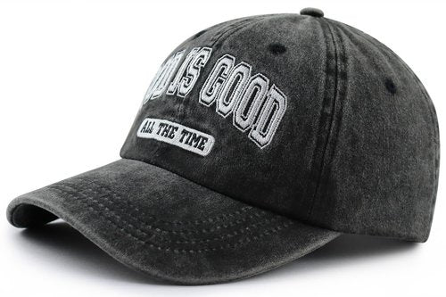 Christian Gifts for Women Men, God is Good Jesus Hat, Religious Faith Baseball Cap, Christmas Birthday Jesus Gifts for Dad Mom Grandpa Grandma Friends Black
