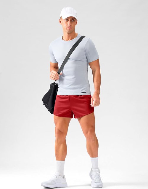 G Gradual Men's Running Shorts - 3.5 Inch Lightweight Breathable Gym Shorts with Brief Liner