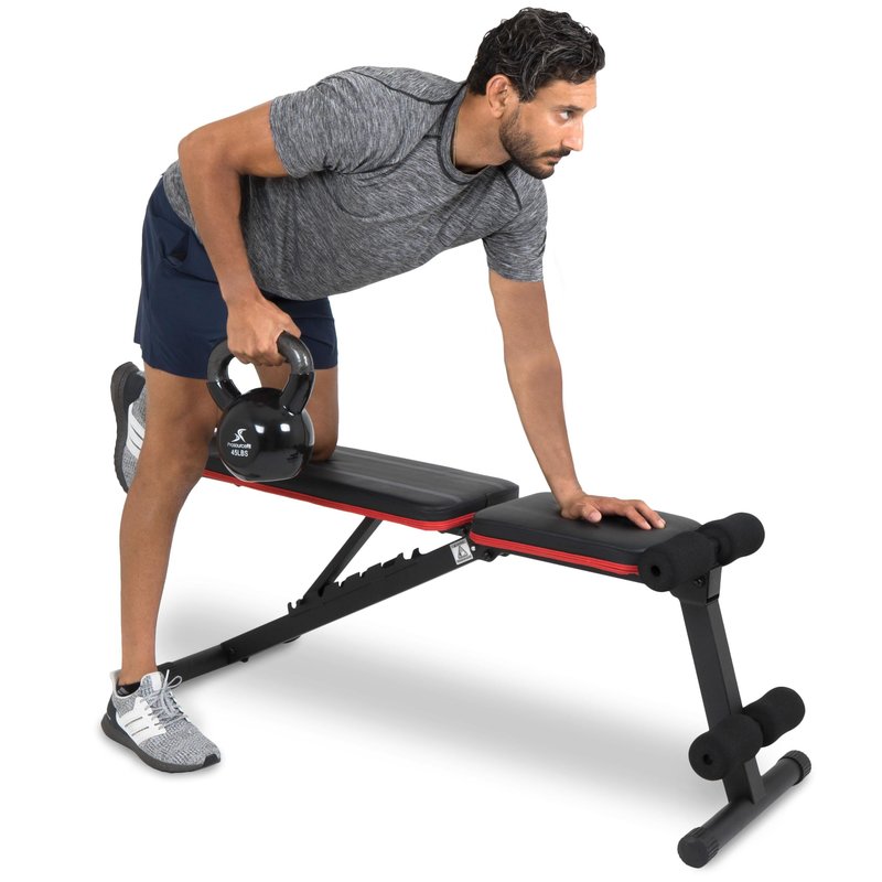 ProsourceFit Foldable & Adjustable Multi-Purpose Weight Bench for Home and Gym Full-Body Strength Training Workouts, Fitness Exercises and Weight Training