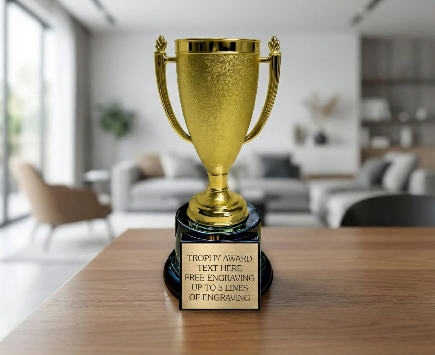 Personalized Trophy Cup with Custom Engraved Plate – 7.5" Gold Award Cup Trophy – Custom Engraving for Team Awards, Sports Tournaments, Employee Recognition
