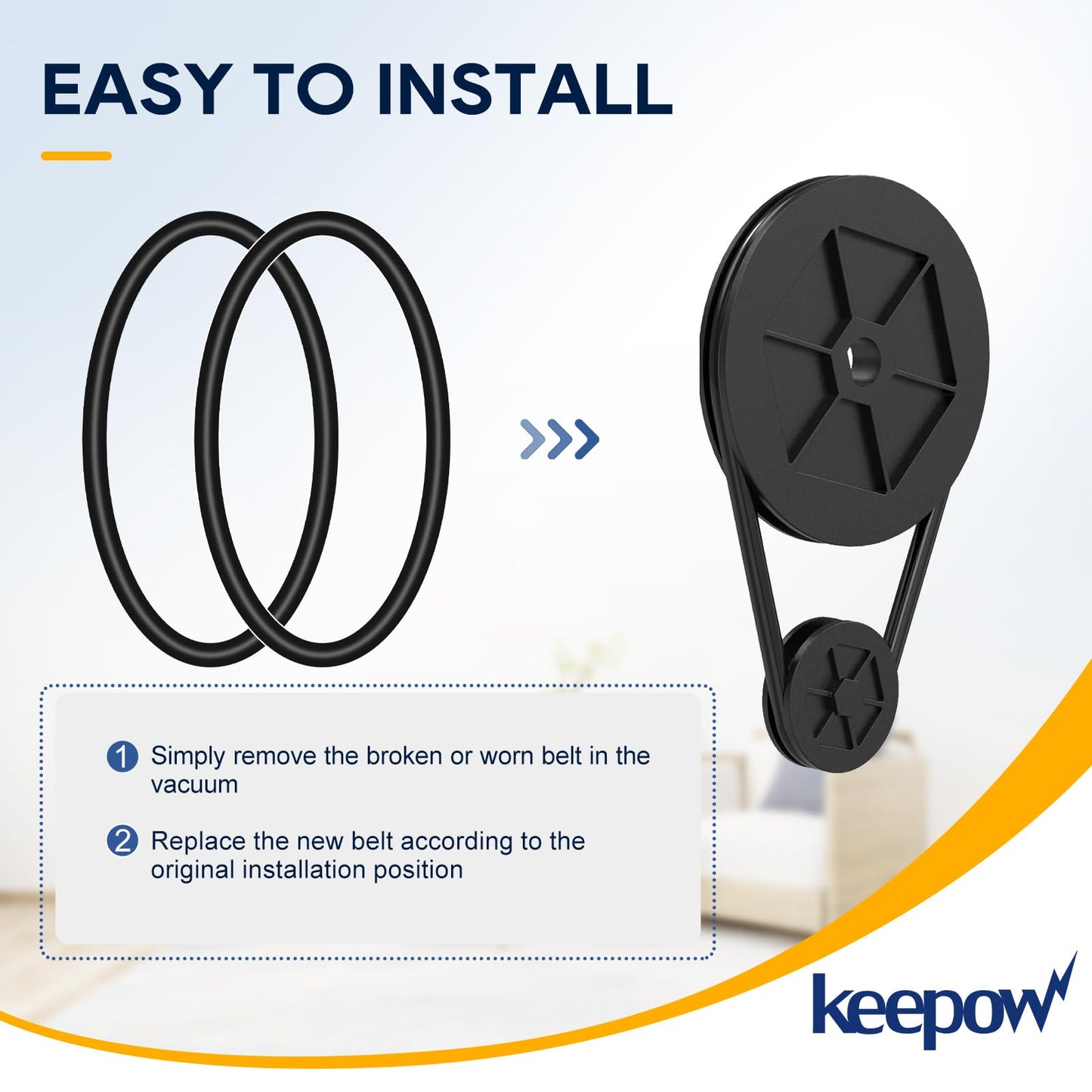 KEEPOW 5 Pack Rock Tumbler Belts, Replacement Belt Set Compatible with KomeStone Rock Tumbler K1 & K1 Pro & K3 (Not Suit for K2 Elite Rock Tumbler)