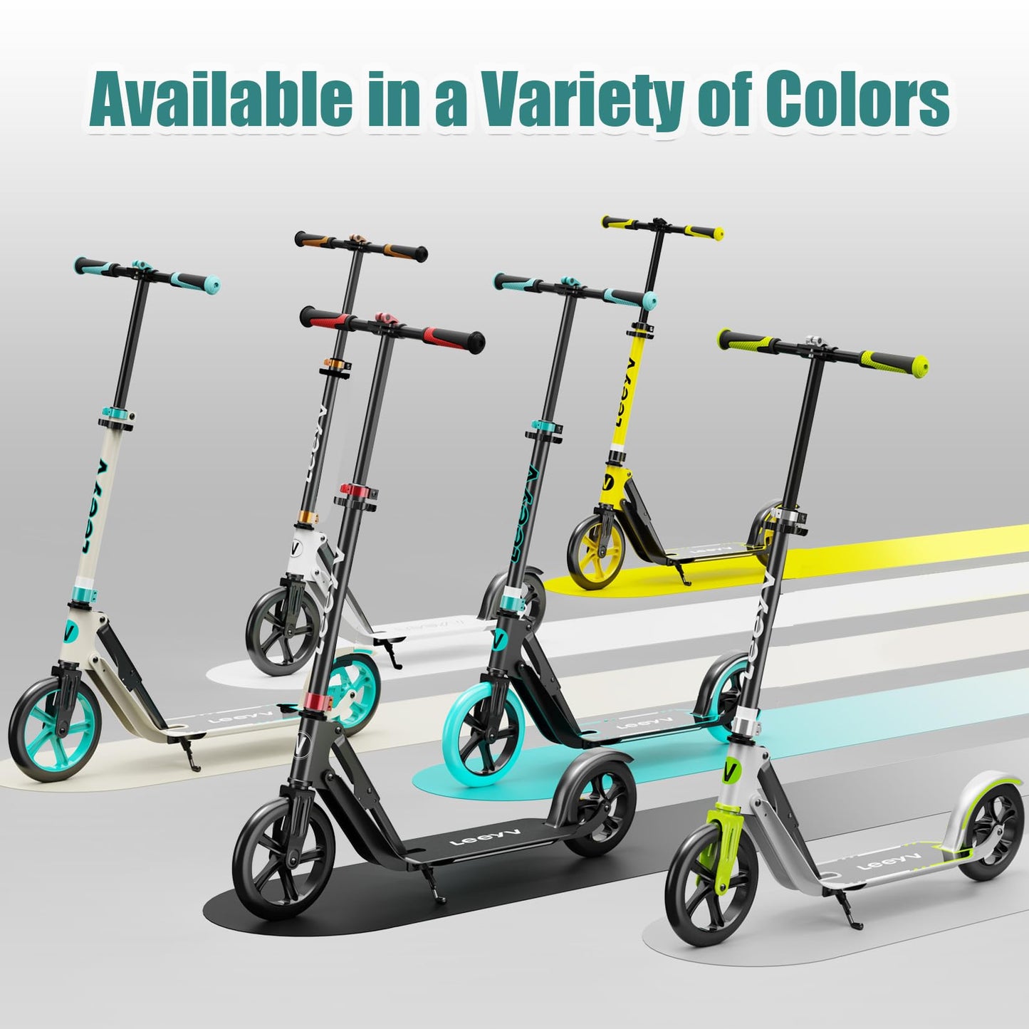Scooter for Adults –Adult Scooter,Folding, Adjustable Height, Big Wheels, Lightweight All-Aluminum Frame | Suitable for Teens 12+ | 265lbs Weight Limit,Kick Scooter