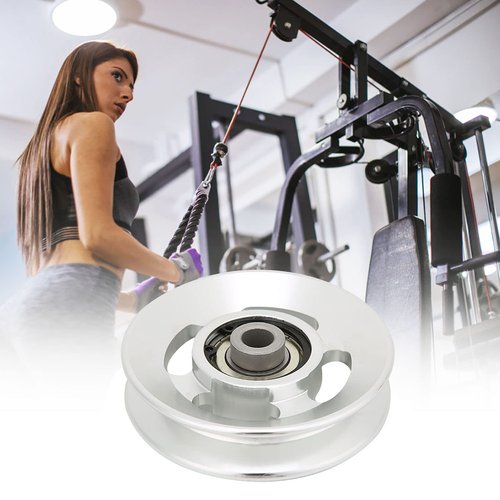 Leopacat 90mm Aluminum Gym Pulley - System Exercise Attachments for Alloy Fitness Equipment Cable Machine Wearproof Spare Part Strength Accessory Universal Aluminum Wheel Home Garage Door