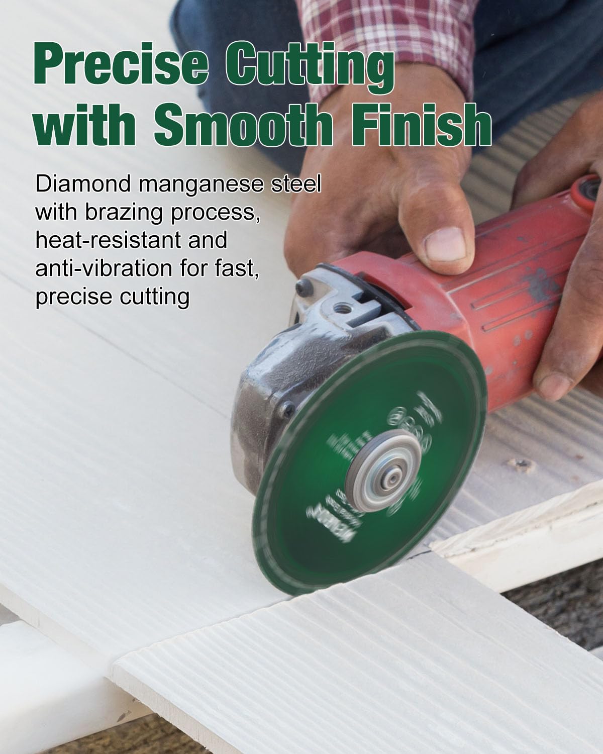 WENORA 2 Pcs Indestructible Disc for Grinder, Cutting Discs 4 1/2" for 7/8" Angle Grinder, Indestructible Disk Diamond Saw Blades for Ceramic PVC Pipe Glass Wood Tile