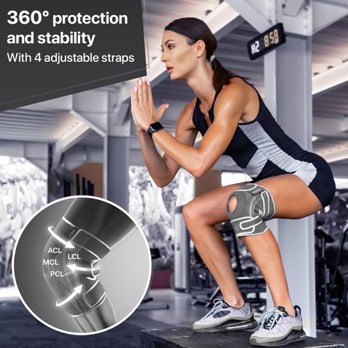 Dr. Brace Elite Knee Brace - Maximum Pain Support with Side Stabilizers & Gel Pads | Medium Moon Color
