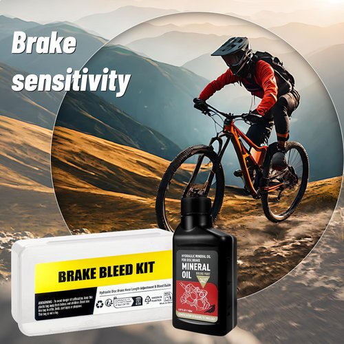 BIBOKLTIY Brake Bleed Kit for Shimano, TEKTRO, TRP Hydraulic Disc Brakes, Bike Brake Bleed Kit with Brass Connector, 150 ML Mineral Oil Brake Fluid
