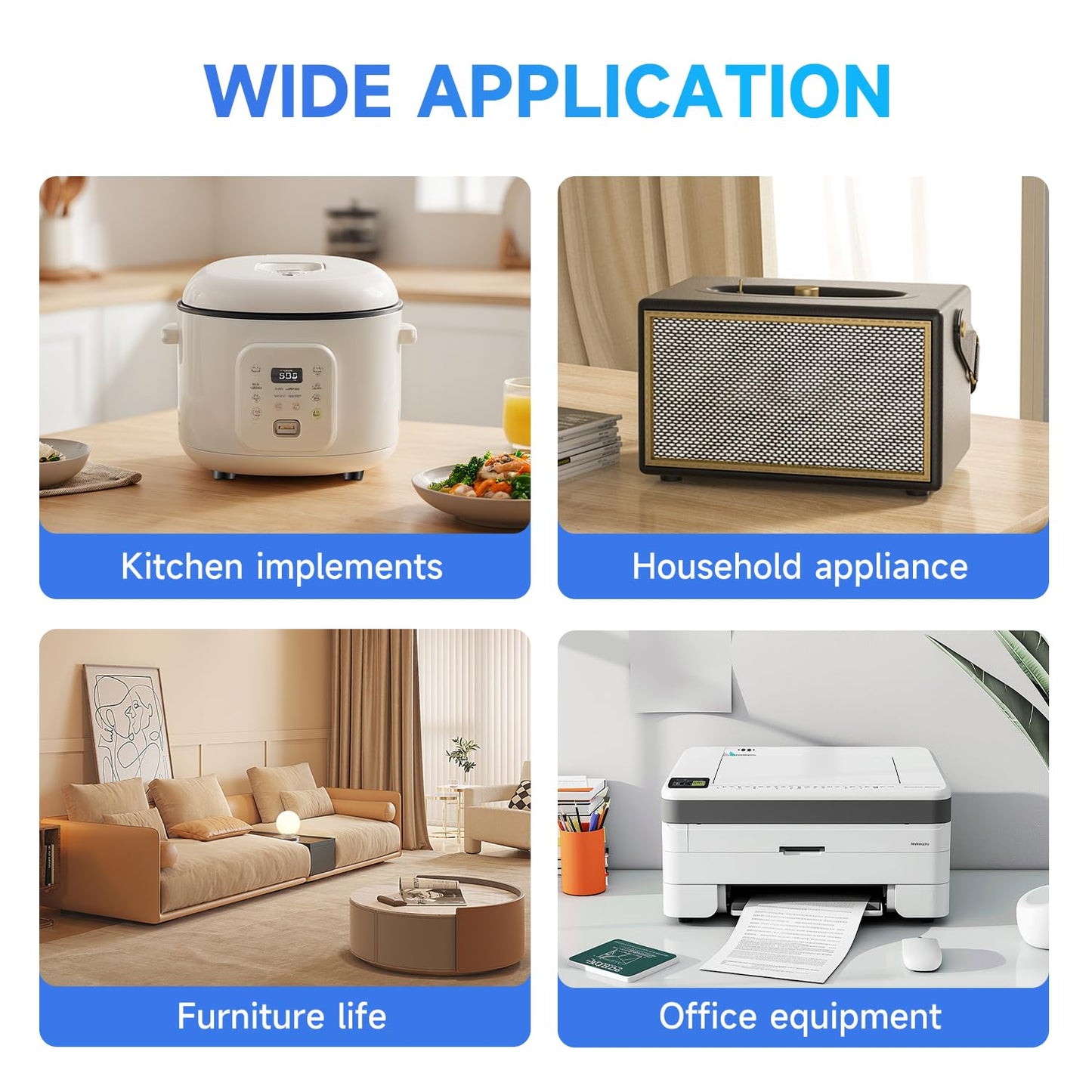 Tmyjfjingxi 128PCS Cutting Board Rubber Feet Non Slip with 304 Stainless Screws Small and Large Size Rubber Bumpers for Cutting Board, Furniture, Electronics