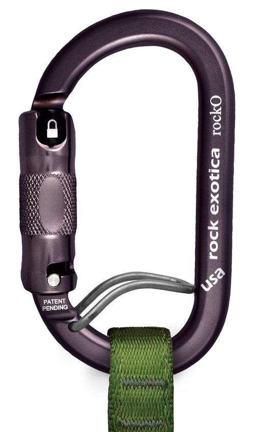 Rock Exotica Rocko WireEye Auto-Lock Carabiner - Heavy Duty Locking Carabiner for Rock Climbing and Professional Climbing Gear - Wire Restraint System – Made in The USA