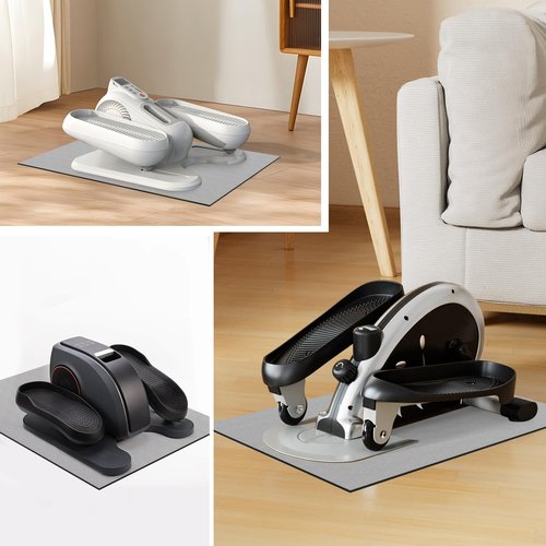 Wiojtry Non-Slip Workout Mat for Under Desk Elliptical (19.7 * 23.6“) Apply to Foot and Leg Pedal Exerciser for Seniors Fitness, Enhanced Stability and Floor Protection