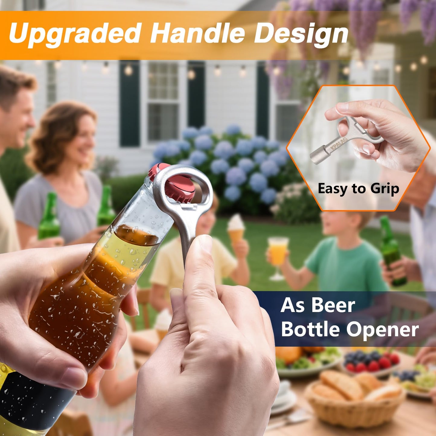 KPALAG Upgraded Stainless Steel 5/16'' Square Hydrant Key, Sillcock Water Key, Shut Off tool for Wall Hydrant Water Spigot and Outdoor Hose Faucet Valve, Replace# 80132