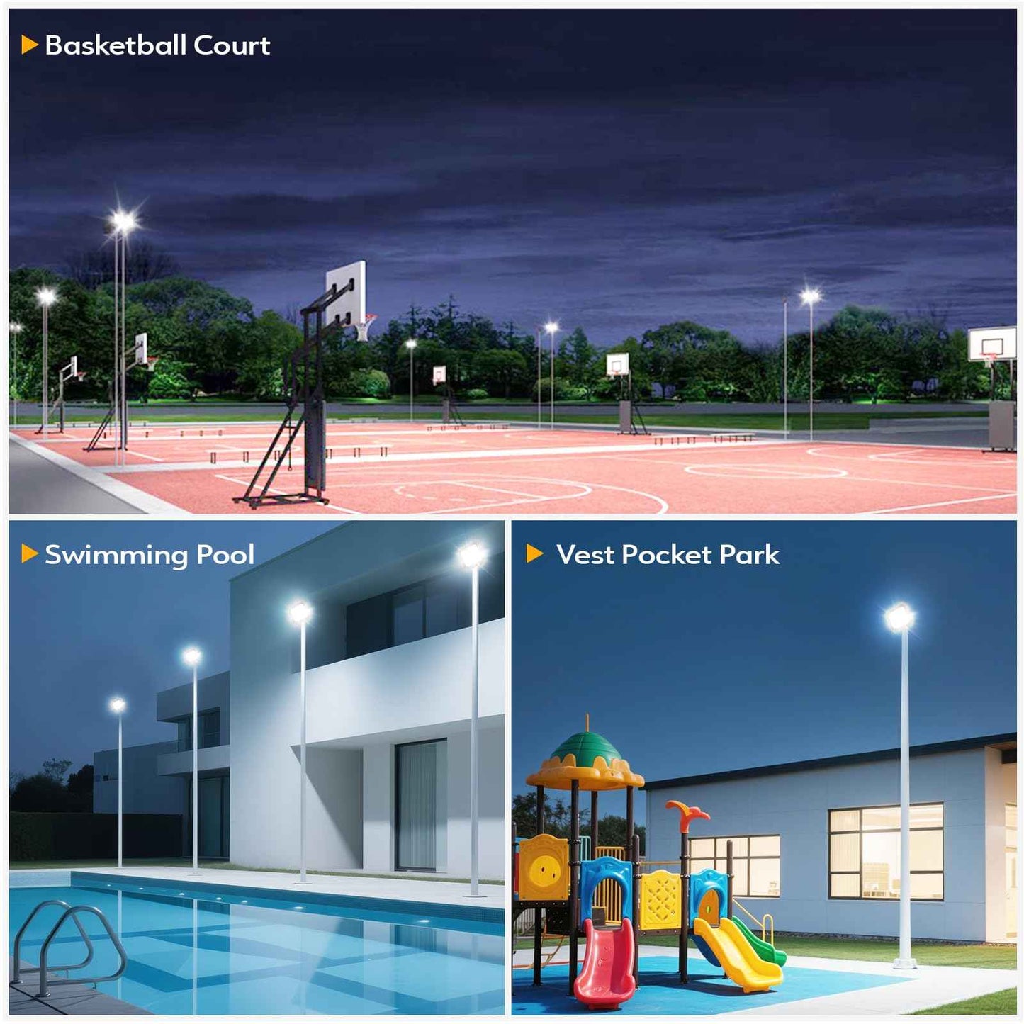 Leddictive 1 Pack LED Flood Lights Outdoor, 300W 30000LM Super Bright Floodlight Outside Work Light with 5.9FT Plug, IP65 Waterproof 6000K Outdoor LED Flood Light for Garage, Yard, Lawn, Garden