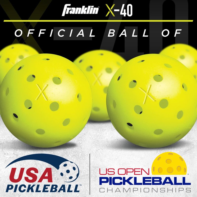 Franklin Sports Pickleball Paddle and Ball Set - Aluminum - Jet - 2 Player - USAPA Approved
