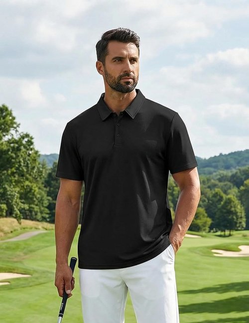 COOFANDY Men's Golf Polo Shirt - Quick Dry, Moisture-Wicking Performance | Short Sleeve, Stylish Fit