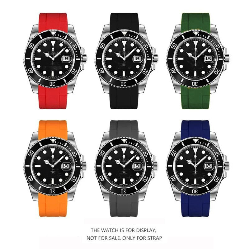 Nizonlaie Silicone Watch Bands Curved end Compatible with Omega X Swatch Moonswatch Watch 20mm Curved No Gap Quick Release Premium Silicone Rubber Strap Watch Replacement Band Men Women