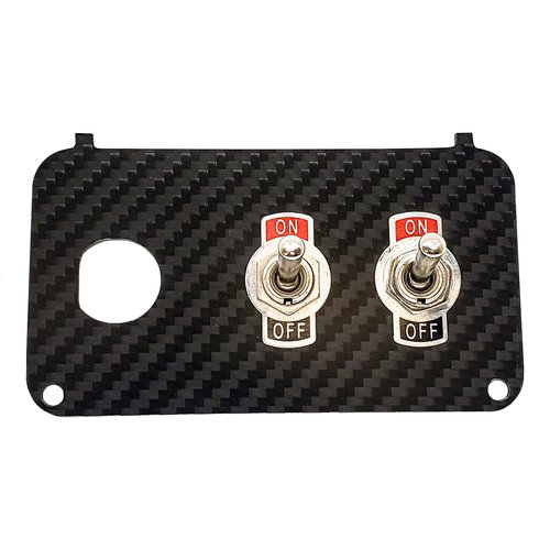 OZ-USA Carbon Fiber Golf Cart Key Plate with Aux Toggle Switch Compatible with EZGO TXT PDS Electric 36V 48V