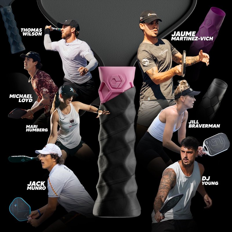 Hesacore Pickleball Paddle Grip - 5.25in - Supports Tennis Elbow, Enhances Grip Strength, Reduces Vibration with Finger Support and Anti-Sweat - Extra Small