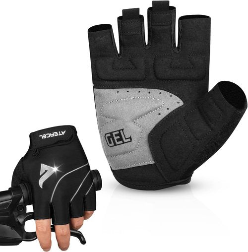 ATERCEL Cycling Gloves - Padded SBR for Comfort | Breathable & Elastic Fit for Men & Women