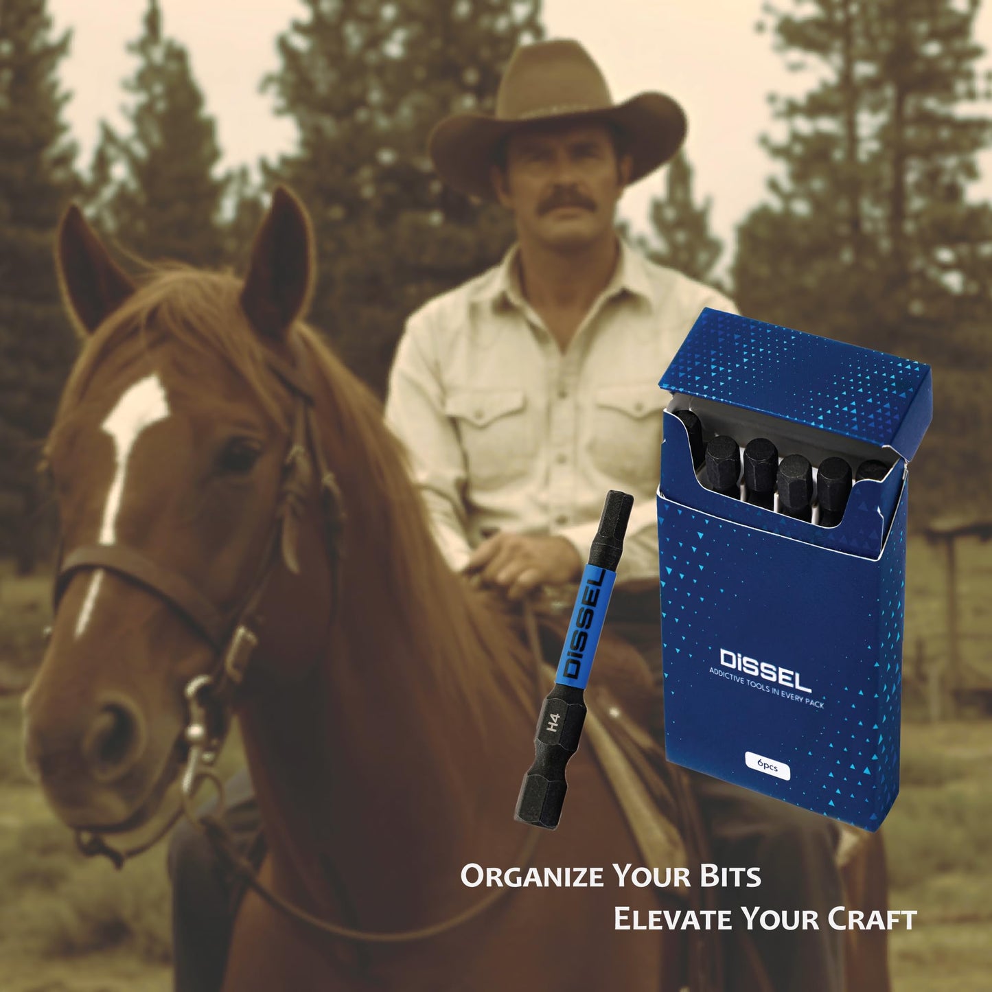 DiSSEL 3/16 Hex Bit Set - SAE Magnetic 3/16 Allen Wrench, Durable S2 Steel Hex Driver for Bike, Furniture & RC Repairs (6pc). Impact Grade Allen Bits Designed for Precision and Durability.