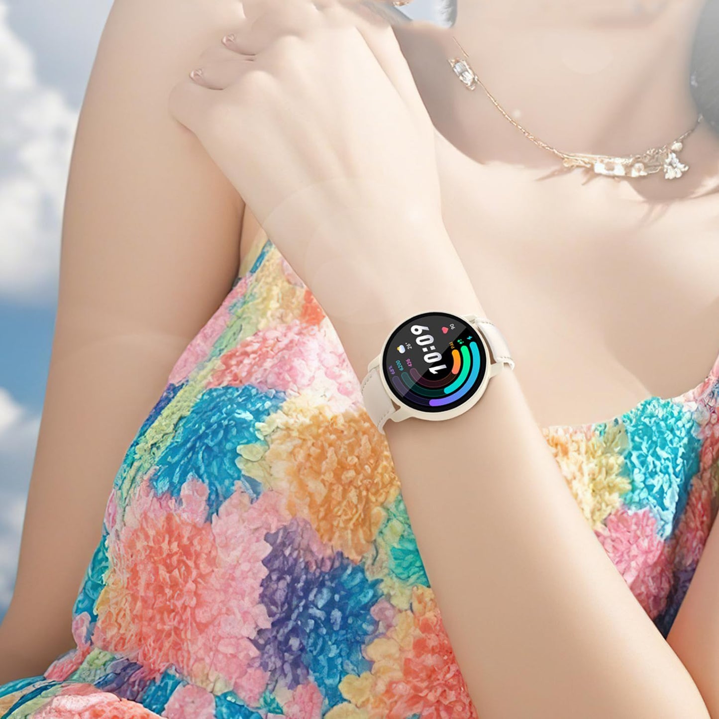 HXFRTYU 8 Pack Case for Garmin Vivoactive 5 Screen Protector, Hard PC Bumper Overall Protective Tempered Glass Cover Accessories for Garmin Vivoactive 5 SmartWatch