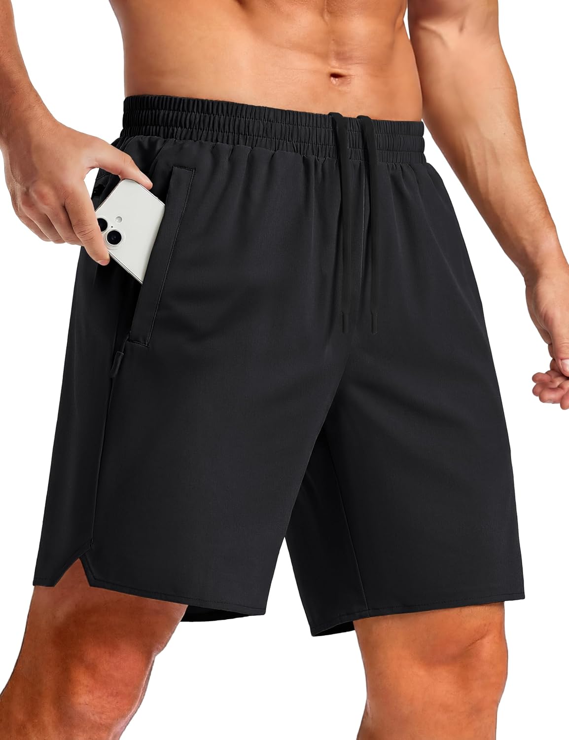 TACVASEN Men's Athletic Workout Shorts - Quick Dry 7" Gym Running Shorts with Zipper Pockets | Summer Casual Hiking