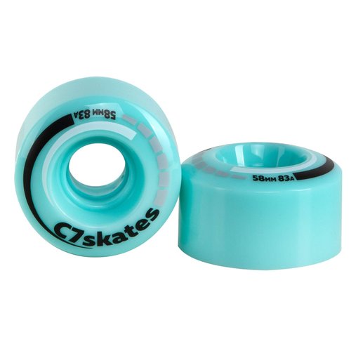 C SEVEN C7skates Premium Roller Skate Wheels (Aquamarine)