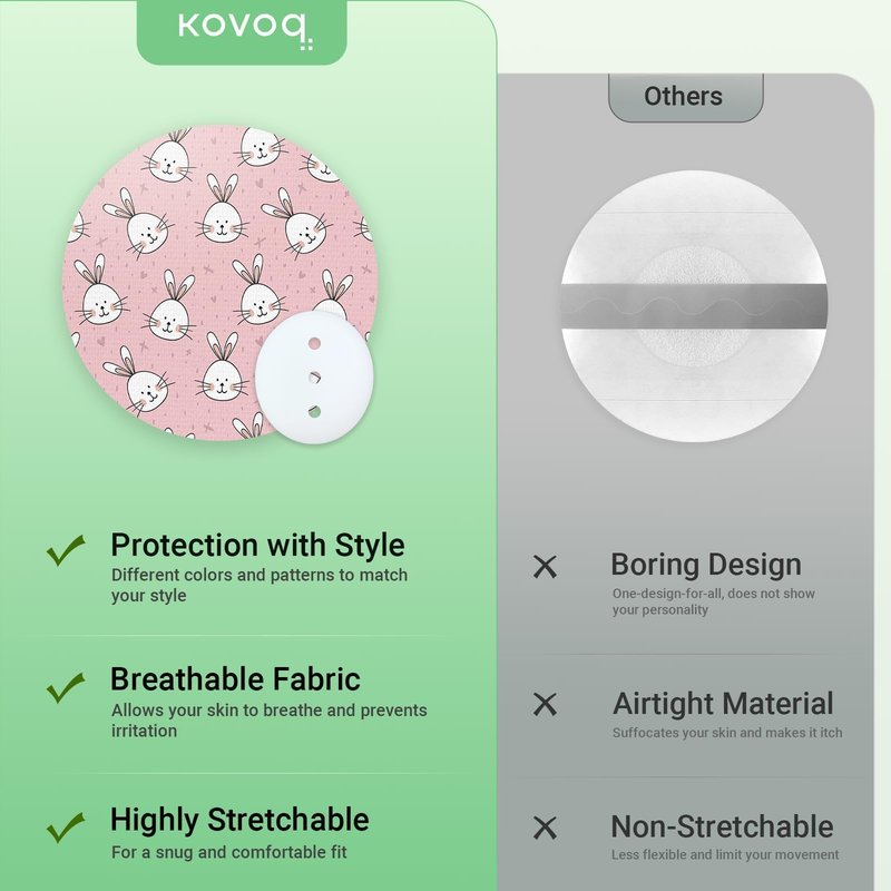 Kovoq Surprise Pattern Waterproof Sensor Patches + Curved Hardshell Cover,10 Pack Surprise Pattern Overpatches for Dexcom G7 + 2 pcs Reusable Hardshell Covers, Premium Gift Tin Box