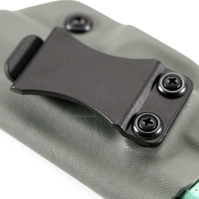 KYDEX Belt Clip for Holsters & Sheaths – (Fits 1.75in Belts) - (Inside-The-Waistband/IWB) - (USA Made) - (w/Mounting Hardware) - (2 Pack) - Adjustable Cant Carry Clips