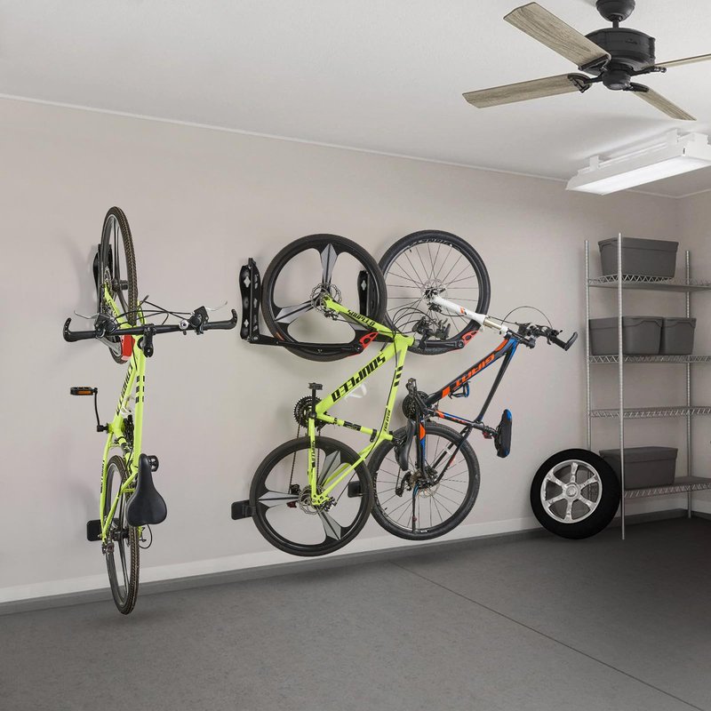 Ultrawall BIKEPAL Swivel Bike Racks, No Lift Wall Mounted Bike Storage Solution for Home & Garage, 2 Pack