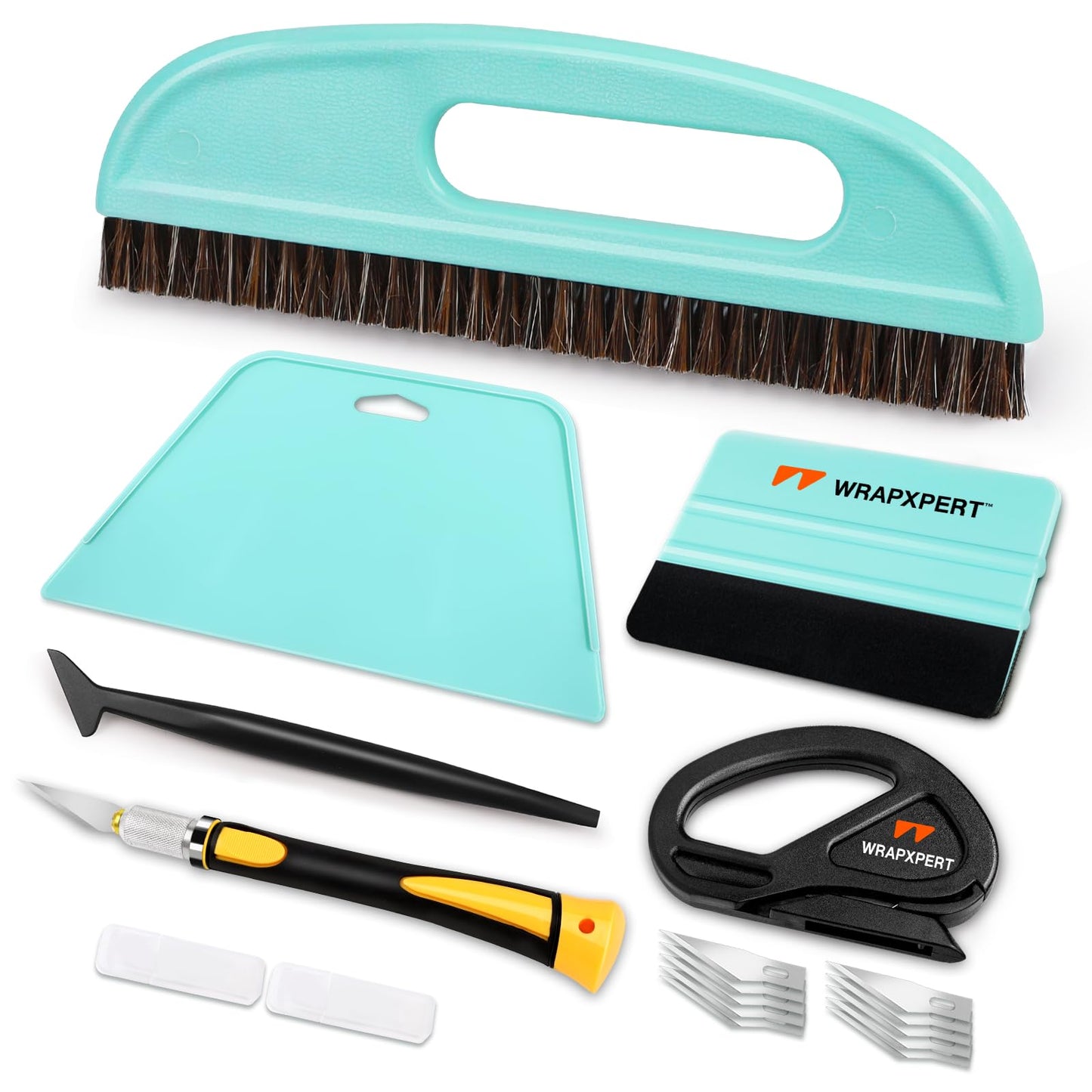WRAPXPERT Wallpaper Smoothing Tool,Wallpaper Tools Included Felt Squeegee,Craft Knife,Wallpaper Brush,Wallpaper Scraper Tool for Peel and Stick Wallpaper,Window Tint Film,Wallpaper Adhesive