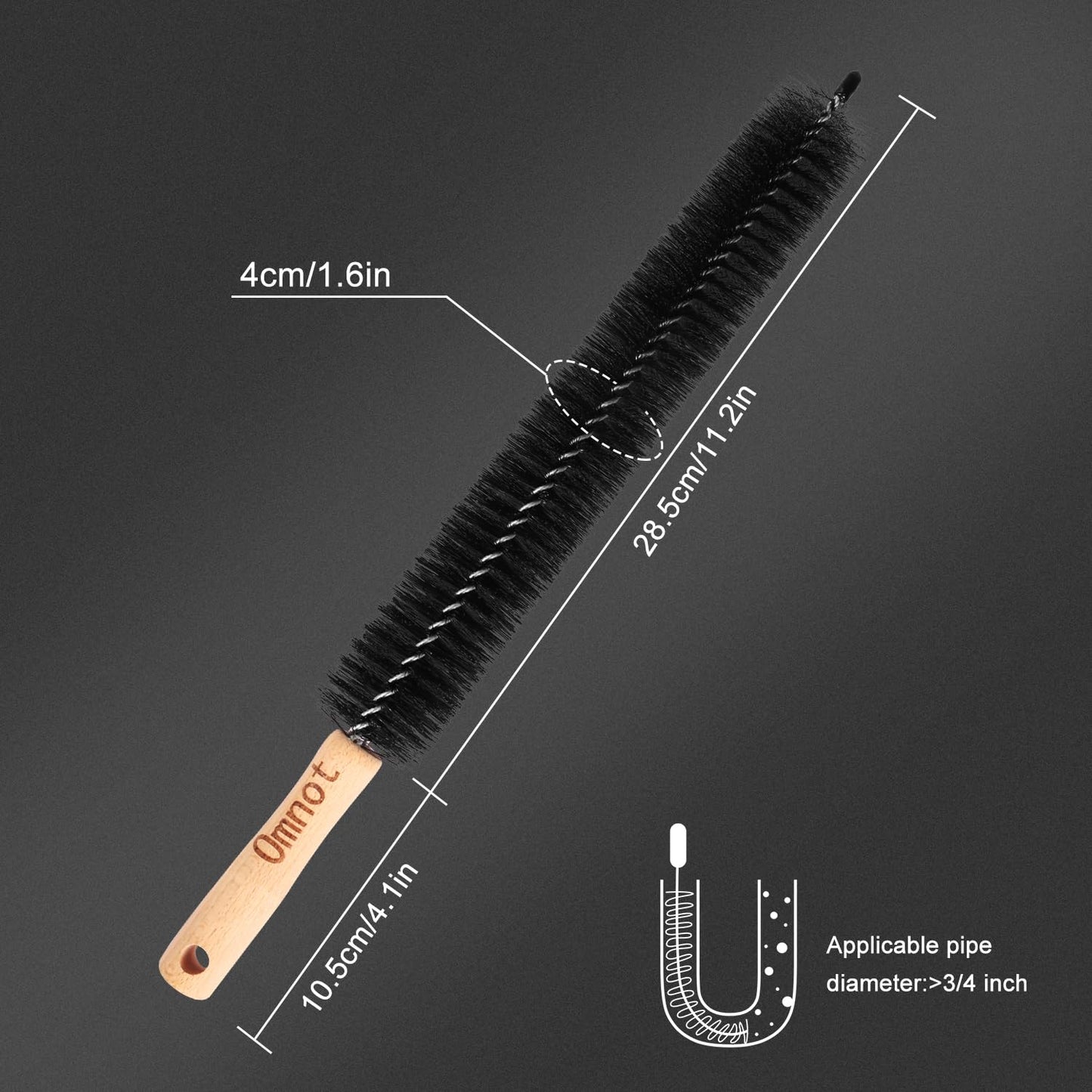 Omont 4 Inch 26FT Dryer Vent Hose, Flexible Insulated Aluminum Duct with 2 Cleaning Brushes for Indoor & Outdoor Use