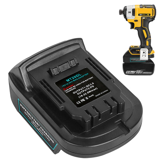 ZLWAWAOL MT20DL Battery Adapter Converter for MT to DW Battery, for BL1830 18V Lithium Batteries Convert to DW 20V DCB206 DCB204 DCB200 Battery for DW 20V Cordless Power Tools