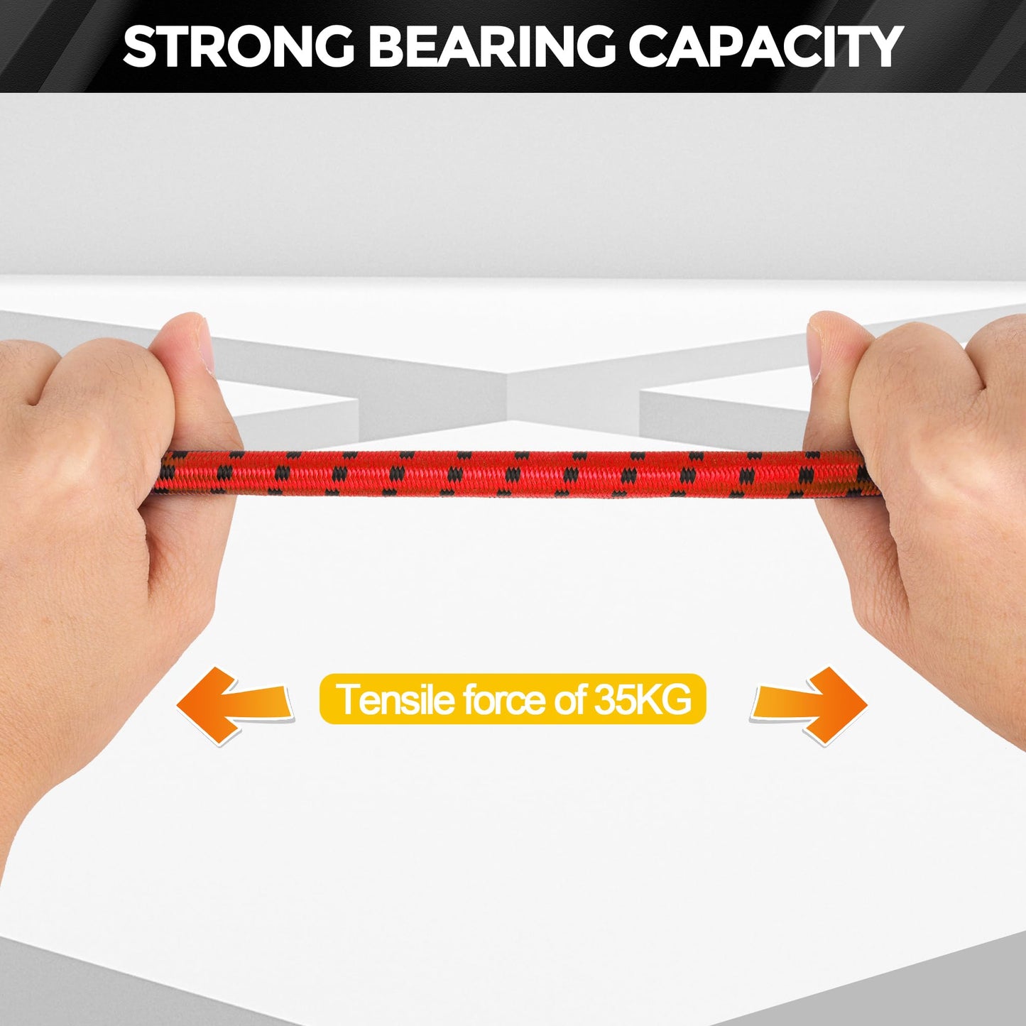 Veppak-Bungee Cords with Hooks, 6 Pack Elastic Bungee Straps Includes 24", 16",Heavy Duty Outdoor Bungie Straps to Packing for Camping, Tent, Storing Packages, Fastening Items (6)