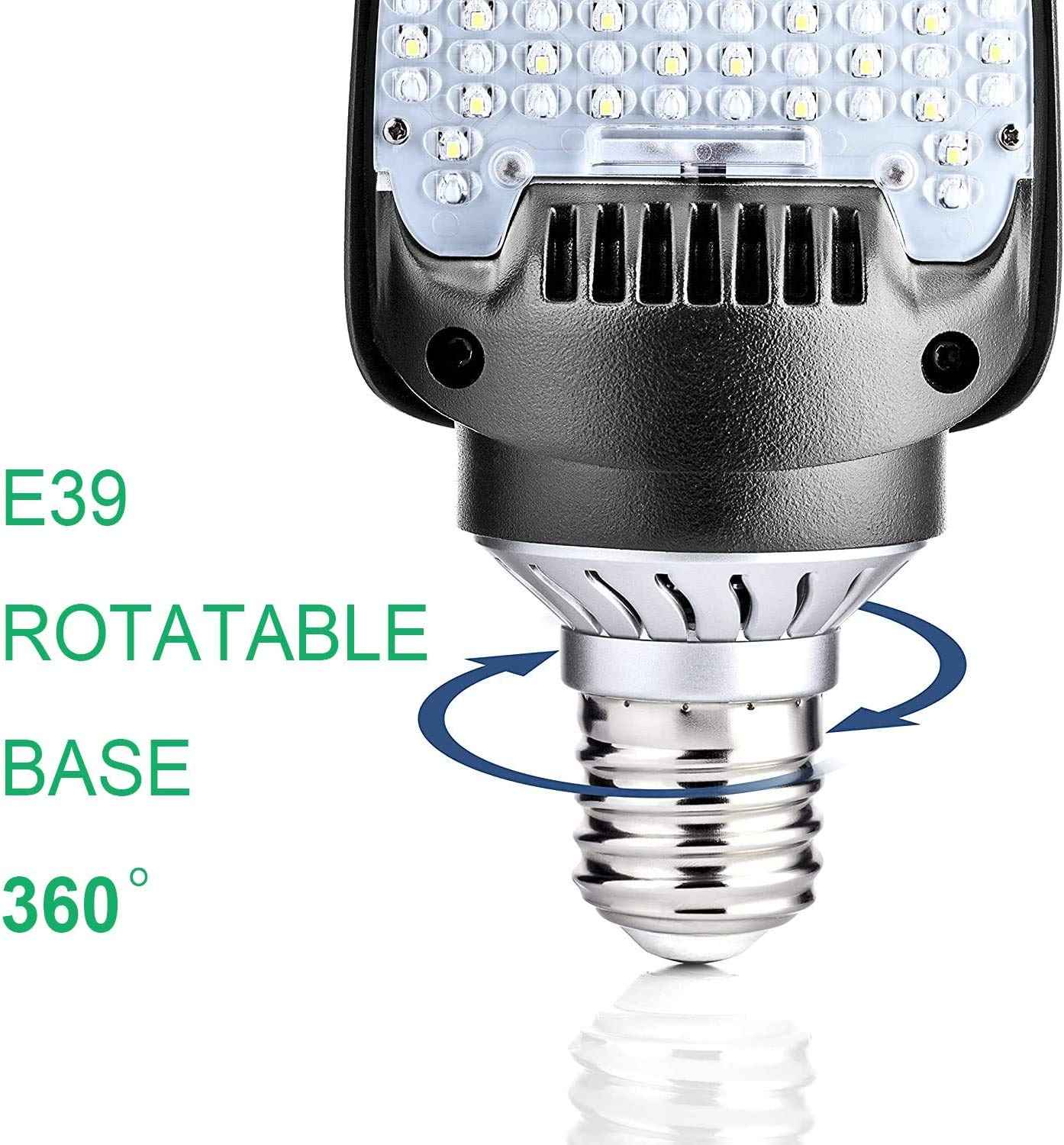 LED Shoebox Retrofit Kit - Power Selectable 75W/95W/115W LED Shoebox Light Bulb, Rotatable Outdoor Street Lighting, 5000K E39 Mogul Security Lights, Parking Light, UL, DLC (115)
