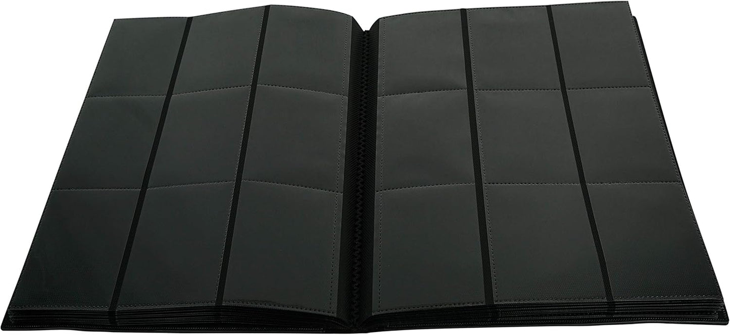 Vault X 9 Pocket Trading Card Binder - Holds 360 Cards | Standard Size, 20 Side-Loading Pages (Black)