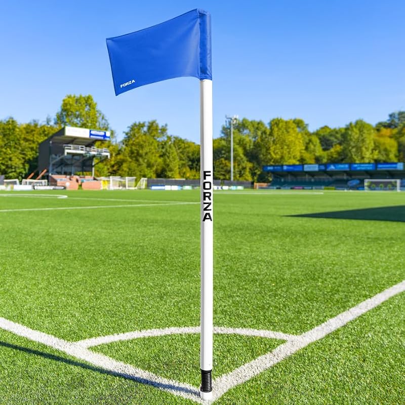 Durable Polyester Soccer Corner Flags - Pack of 4, Royal Blue, Pro