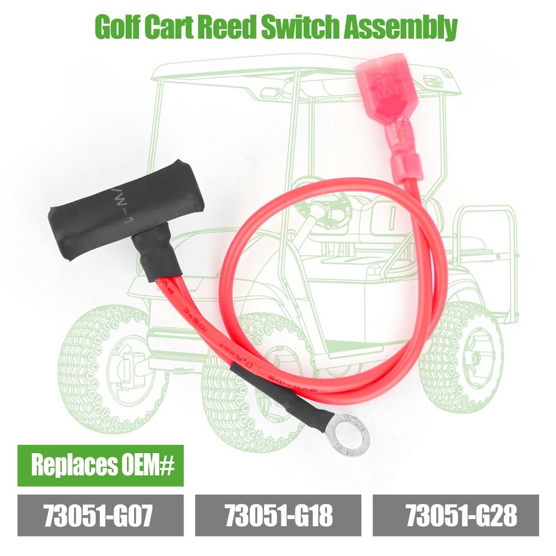 10L0L Reed Switch Assembly for EZGO Electric Golf Carts (1996-2008 TXT, Medalist, Shuttle, ST Express, Utility Vehicles) - Durable Magnetic Sensor Replacement 73051-G07 73051-G18 73051-G28