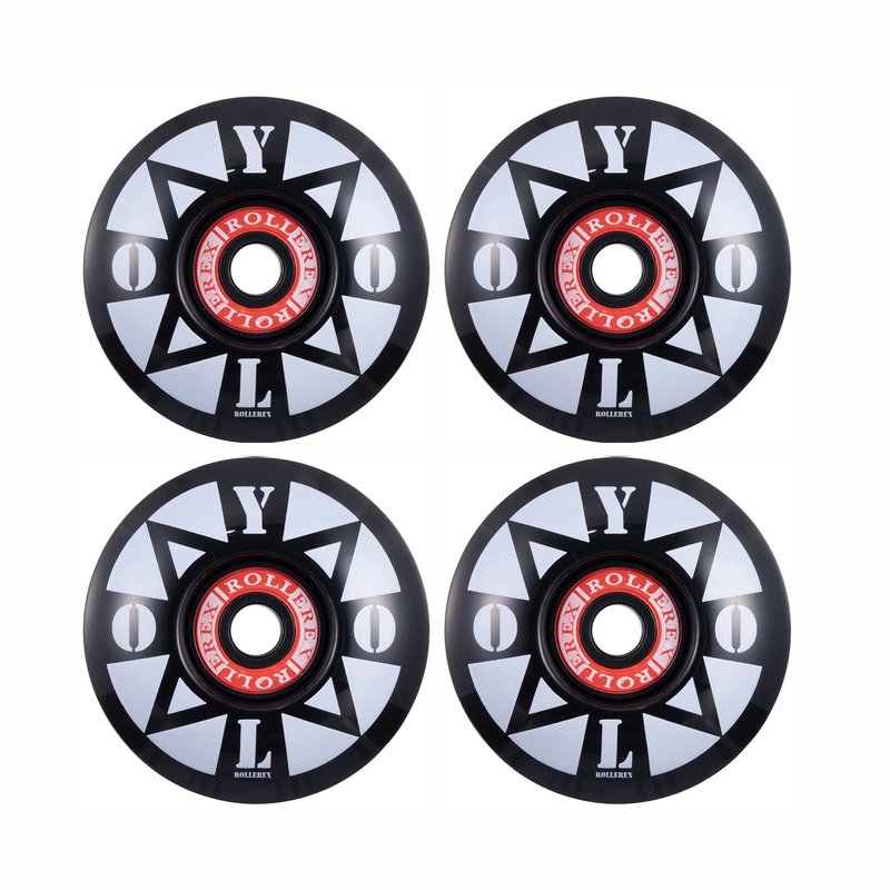 Rollerex YOLO 92A 52mm Skateboard Wheels 4-Pack with Optional Bearings Set – Durable 32mm Width Cruiser Wheels for Skateboards – Smooth Ride & Easy Installation