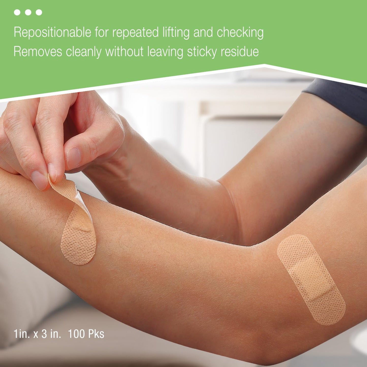 NeuHeils Silicone Bandages for Sensitive Skin 1"x3", 100 Counts