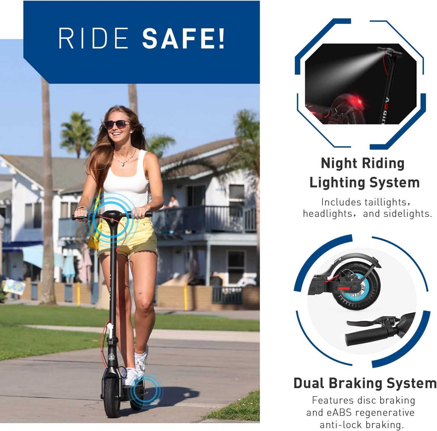 S2 SE Electric Scooter - 19 MPH Speed, 17-25 Miles Range, Foldable Commuter E-Scooter with 10" Tires