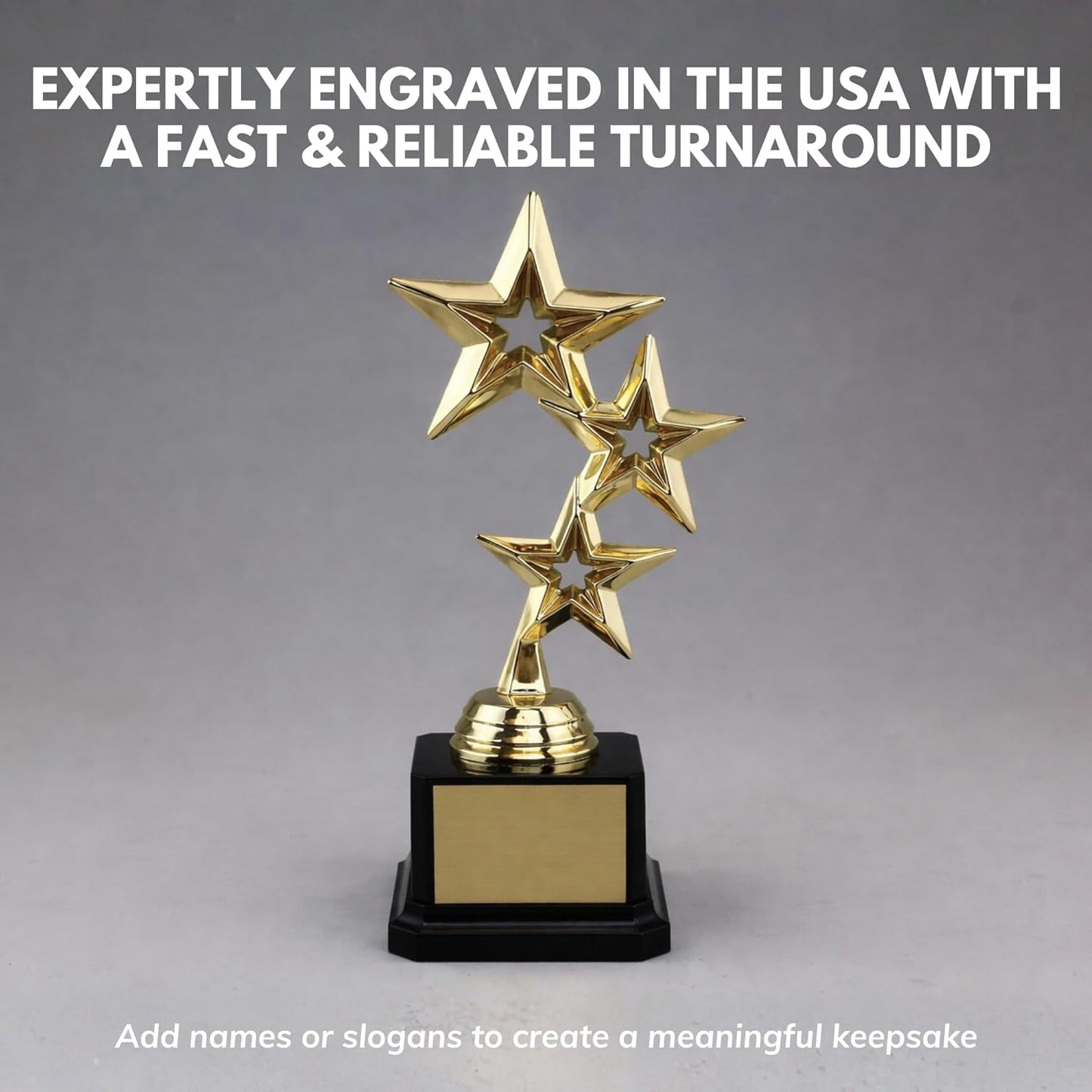 Trophy Outlet - 8-Inch Star Trophy Award - Custom Engraved Recognition for Kids & Adults