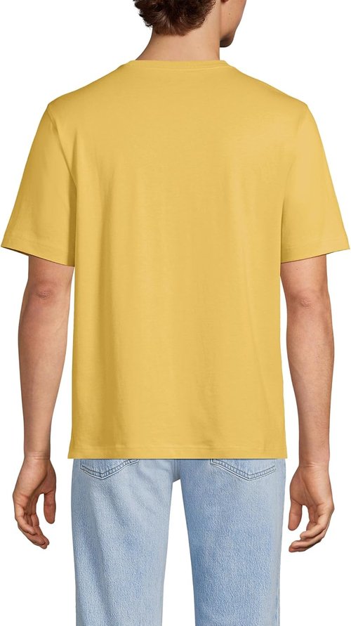 Lands' End Men's Super-T Short Sleeve T-Shirt - Comfortable Cotton Fabric | Classic Fit
