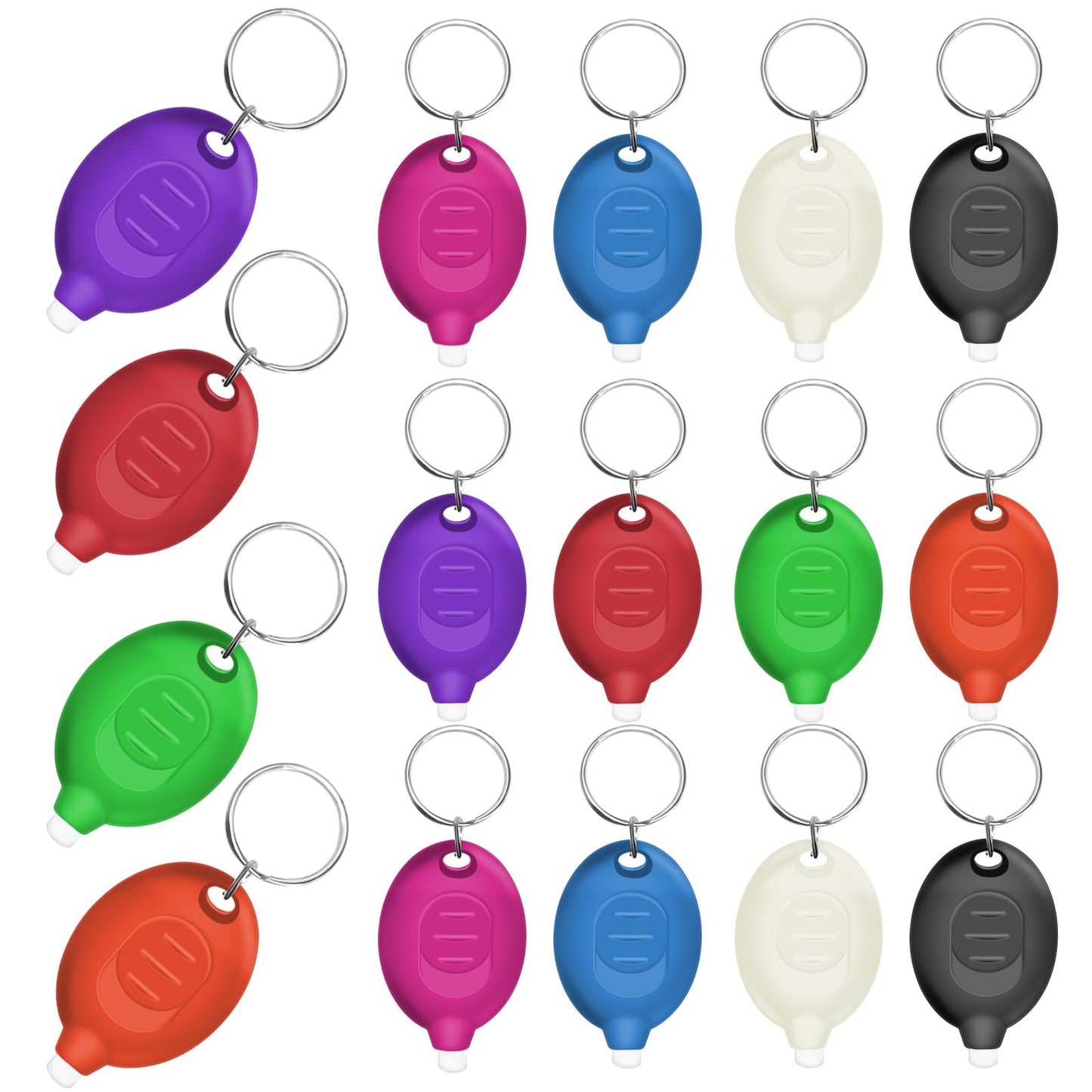 Daemson Mini LED Keychain Flashlight, Ultra Bright Tiny Flashlight (16PCS)