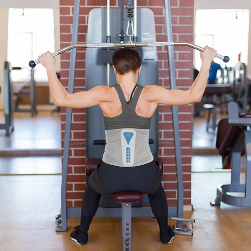 ITHW Adjustable 26° Ergonomic 3D Back Brace for Lower Back Pain Relief | Removable Stays, Breathable Mesh & Invisible Design, Office/Workout Use, Sciatica Relief/Herniated Disc, Unisex (Medium)