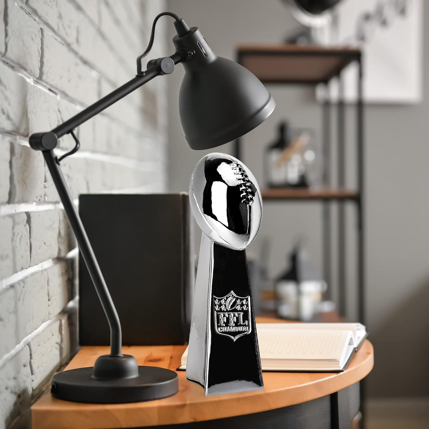 Spire Designs Fantasy Football Trophy - Chrome Replica Championship Award - First Place Winner | 2 Sizes Available