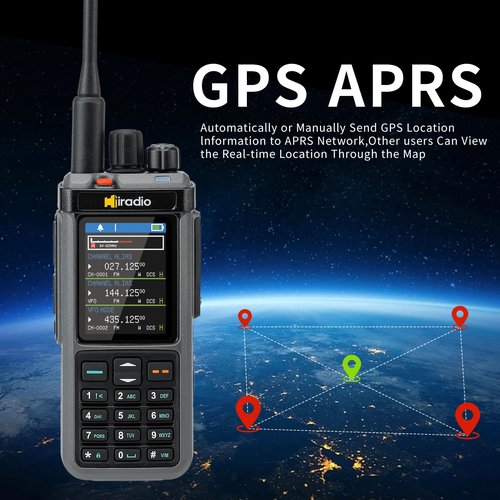 Hiradio Y23UV-98PLUS 10W Multiband Two-Way Radio with CB/SSB/HF, GPS APRS, Cross-Band Repeater, 1024 CH & Tri VFO - High-Power Ham Radio for Amateur Communications & Outdoor Emergencies