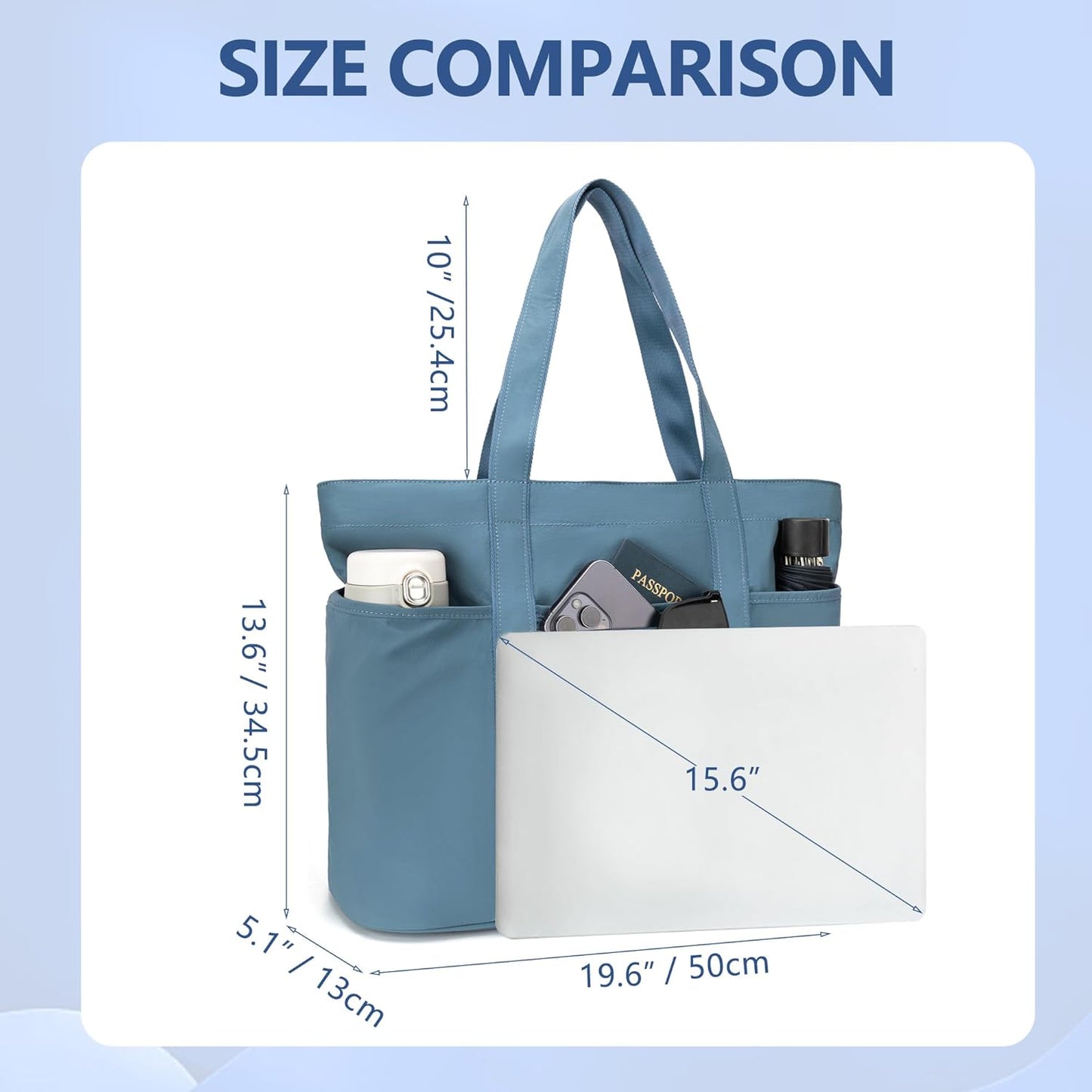 Skiennix Tote Bag for Women - Large Handbag with Laptop Compartment | Ideal for Travel & Work
