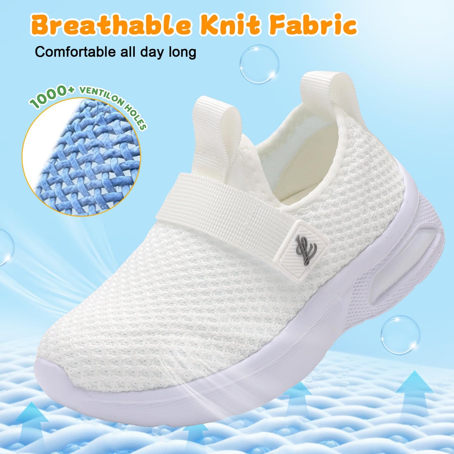LeIsfIt Toddler Shoes Girls Boys Tennis Shoes Kids Lightweight Sneakers Breathable Athletic Running Walking Shoes White 9 Toddler