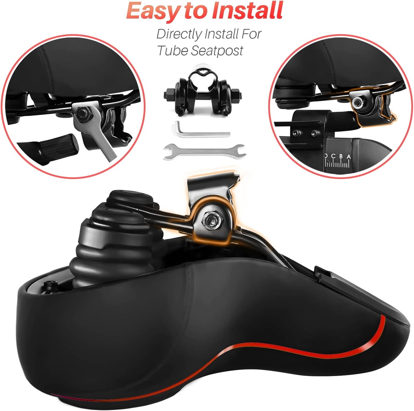 Peloton Oversized Bike Seat - Comfort Cushion for Road & Exercise Bikes | Wide Saddle Replacement for Men & Women