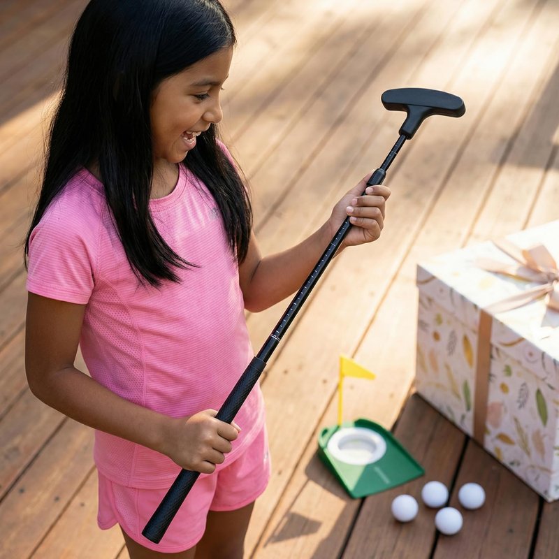 WIGERLON Adjustable Toddler Putter Compatible with Kids Adult Men and Women,Mini Golf Clubs Kids Putter 3-5,5-7,8-12,Mini Golf Set with 4 Golf Balls and A Cup with Flag